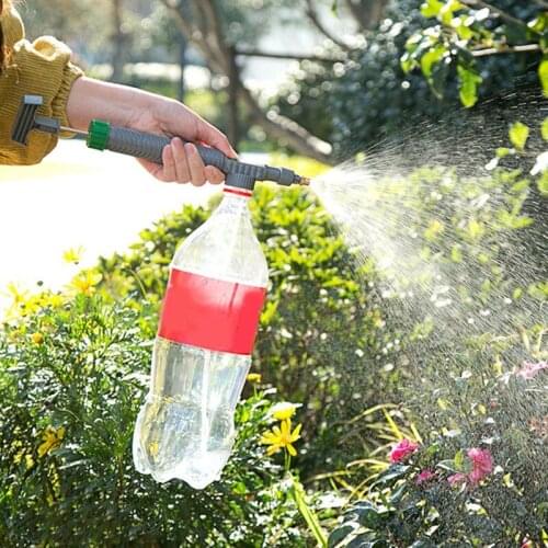 4Pcs Universal High Pressure Portable Manual Sprayer Air Pump Adjustable Drink Bottle Spray Garden Watering Tool