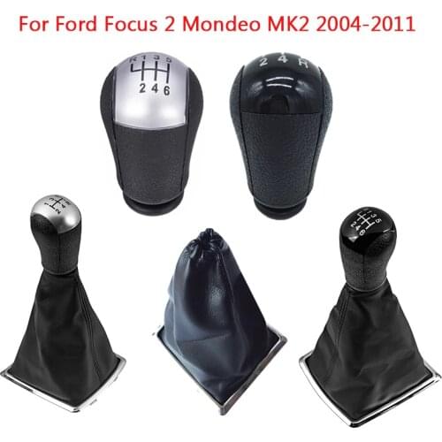 5/6 Speed Manual Gear Shift Knob Stick Lever Handle Ball Gaiter Boot Cover For Ford Focus 2 Mondeo MK2 2004 - 2011 Car Styling