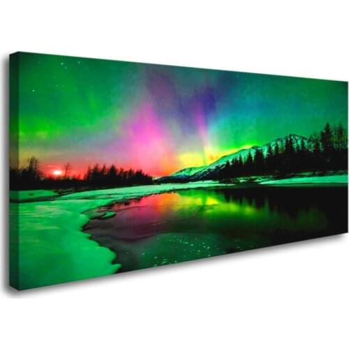 5D DIY square/round Diamond painting Aurora Lake Cross Stitch Diamond Embroidery Pattern Rhinestone J2940