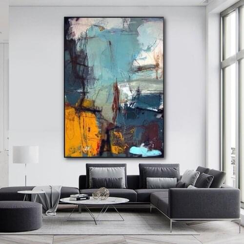 Abstract hand-painted oil painting large graffiti decorative painting living room bedroom canvas painting can be customized