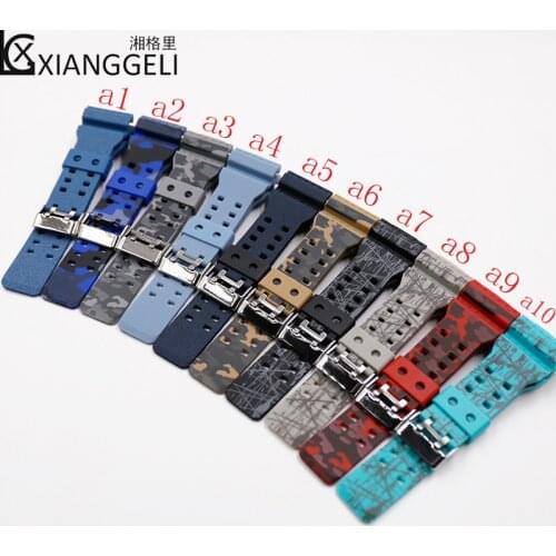 Resin accessories mens belt For CASIO G-SHOCK GA-110 GA-100 GD-120 sports waterproof camouflage rubber watch strap