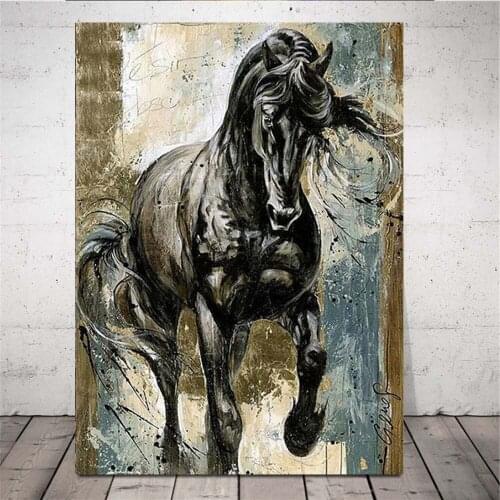 5D Diamond Painting Full Square/Round Mosaic Animals Diamond Embroidery Dark horse Pictures Of Rhinestones home decoration TY899