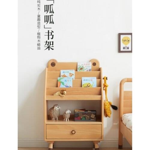 Solid wood children shelf bedroom nightstand Children shelf nightstand nordic furniture minimalist furniture bedside shelf