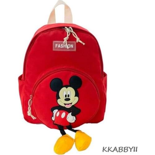 Disney Micky Backpack Toddler Kids Children Boy Girl Cartoon Micky Mouse School Bag Kindergarten Daily Minnie Bags