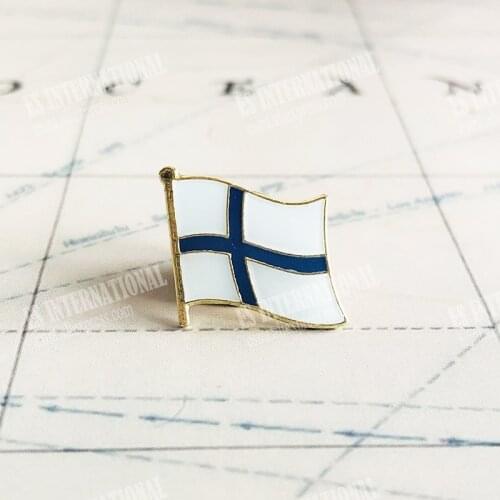 National Flag Metal Lapel Pin Flag Pin finland