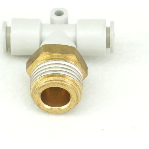 KQ2T08-04S Male Branch Tee One-Touch Fitting Push In Connector Applicable Tube 8mm Port Size G1/2" KQ2T0804S