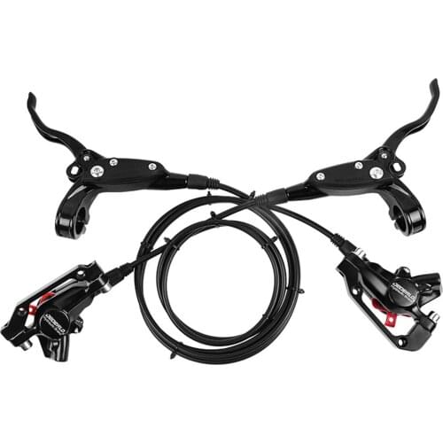 MTB Bike Hydraulic Disc Brake with 2-Piston Calipers 3-Finger Brake Levers Bike Bicycle Front Rear Brakes