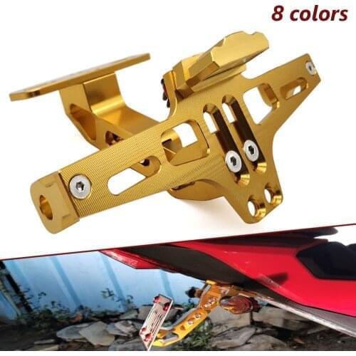 Hot Motorcycle License Plate Holder Adjustable Rear Tail Bracket LED-light For Yamaha x max 125 250 400 300 VMAX v max XMAX300