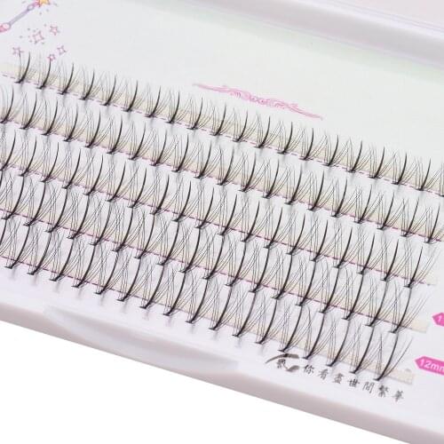 Individual Cluster Eyelashes Grafting False Eyelashes Set 8-12mm Professional fiber False Eyelashes 3D C Curl Eyelash Extension