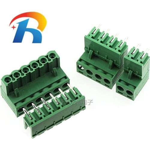 KF2EDG5.08 2/3/4/5/6/7/8/9/10/12Pin Right Angle Line L Type 300V15A KF2EDGK KF2EDGR 5.08mm Connector Pcb Screw Terminal Block