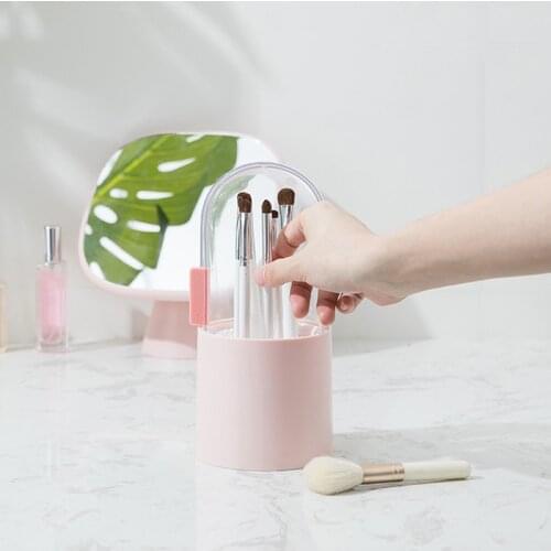 Cosmetic brush storage box Transparent dustproof cosmetic storage With Pearl Multifunctional household products