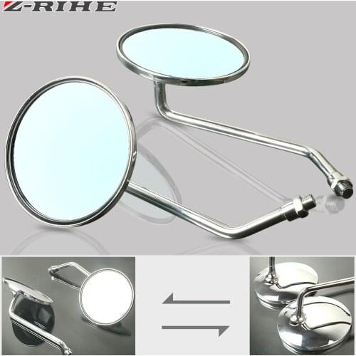 Motorcycle Back View Mirror Electric Bicycle Rearview Mirrors Moped Side Mirror 8mm 10mm Round