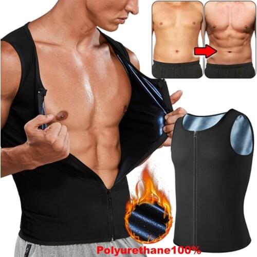 Men Compression Sweat Shirt Slimming Body Shaper Vest Sauna Tank Top Tummy Control Wasit Trainer Shapewear Abdomen Undershirt
