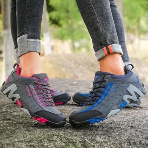 2021 new leather outdoor hiking shoes for men and women couples wear-resistant casual walking shoes women fashion running shoes