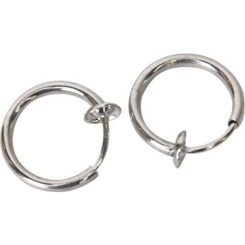 NEW-12mm Spring Ear Clip Earring Findings without Pierced Ears