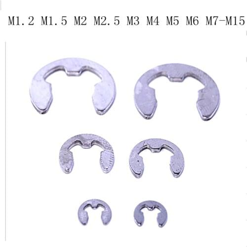 Stainless steel opening retaining ring E-shaped snap ring M1.2 M1.5 M2 M2.5 M3 M4 M5 M6 M7-M15