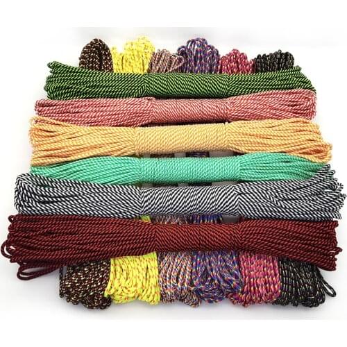 328ft 3mm Cord Rope Parachute Lanyard Rope For Climbing Survival Equipment Paracord Bracelet Mask Lanyards Paracord Bracelet