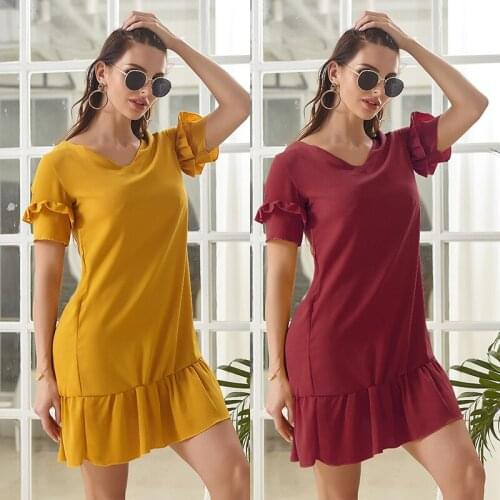 Dresses for women summer dresses summer clothes American clothes womens clothes polyester spandex short sleeve dress retro