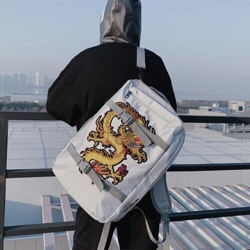 Chinese style casual backpack mens large-capacity multifunctional school bag Korean mens travel backpack