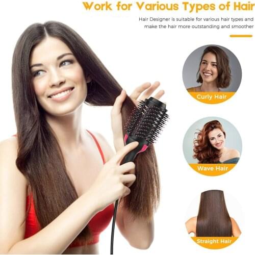 1000W Professional Roller Rotate Styler Hair Dryer Comb Curler Curling Iron Styling Tools Electric Blow Dryer Comb Hair Brush