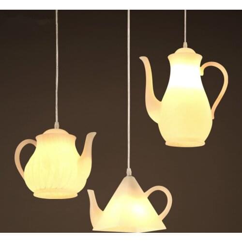 Northern Europe Simple Pendant Lamp Creative Teapot Suspension Luminaire Personality Bar Pendant Lights Restaurant Art Deco Ligh