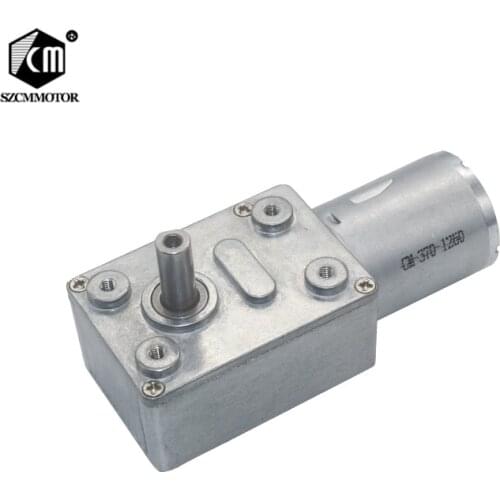 6V 12V 24V 2RPM to 150RPM DC Worm Drive Reduction Gear Motor Low Speed for DIY Gearmotors JGY370 Worm Gearmotor 12V