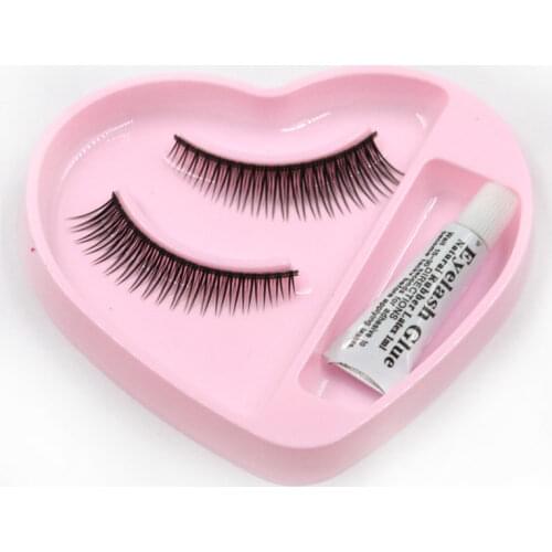 3D Natural Long False Eyelashes Set Make Up Fake Eyelashes Eyelash Glue Makeup Eye Lashes Heart-Shaped Packaging Maquiagem