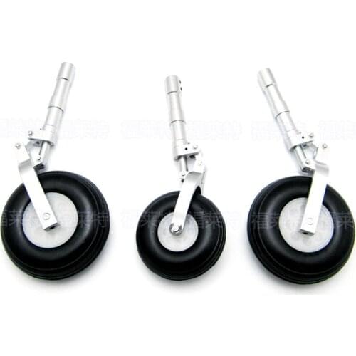 RC Airplane SZ002-16003 Alloy Undercarriage Anti-vibration Landing Gear With Wheels 3pcs/set For 1.6m Red Arrows RC Plane