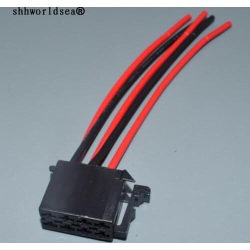 Shhworldsea 3.5mm 8p female 8pin auto wiring harness cable connector Popular audio connector for VW CD plug connector 962189-1
