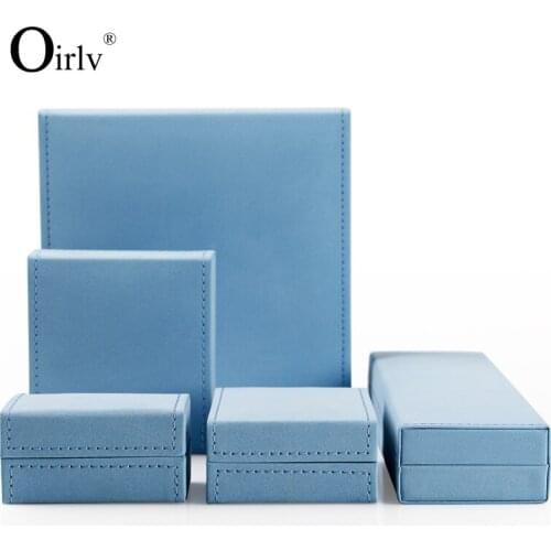 Oirlv 10pc/Lot Jewelry Box Display Gift Box Wrapped with Long Plush for Engagement or Party Jewelry Collection Rings Box