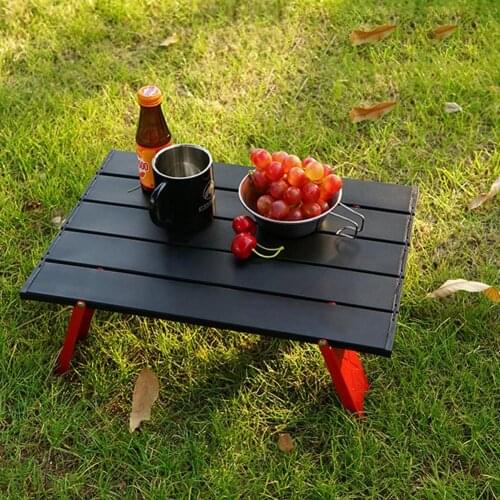 Folding Camping Table Beach Table Outdoor Aluminum Alloy Portable Utility Fishing Table Picnic Travel Laptop Backpacking Desk