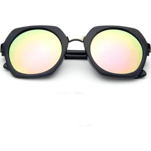Women Men Sunglasses Square Frame Transparent Colorful Reflective Sunglass New Fashion Retro Sun Glasses UV400 014
