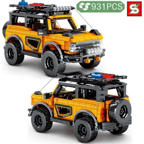 SY BLOCK DIY Technical Creator Off-Road Vehicle Building Blocks Famous Car Model Bricks Assembly Toys For Children Gifts