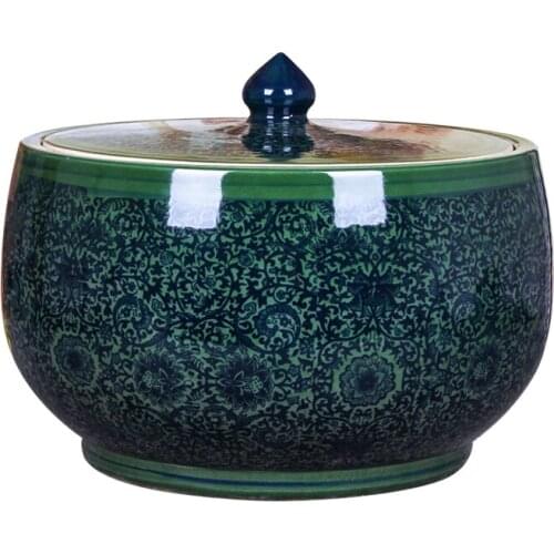 Tt Chinese Classical Jingdezhen Ceramics 20 Jin 50 Jin 100 Jin Storage Container Rice Bucket Jar Pickles Brawn Boxes