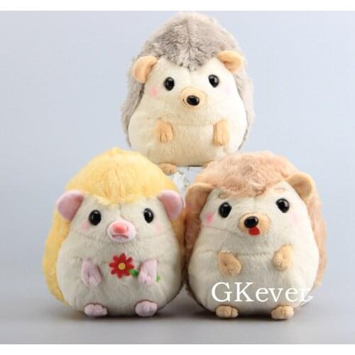 Adorable 3 Pcs/Set Fluffy Hedgehog Spiky Plush Toys Dolls Cute Stuffed Animals 7" 18 CM Children Collectible Soft Toys