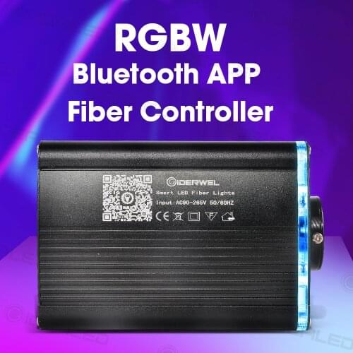 Optic Fiber Lights Smart Bluetooth APP control 12V 16W RGBW Starry Sky Effect Ceiling Light available Car Decoration