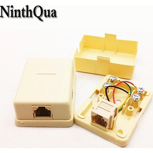 1Pcs 6P4C Single Ports Female Plug jack Telephone Connector Line Splitter Extender Plug Adapter