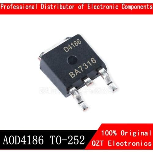 10pcs/lot AOD4186 TO-252 D4186 TO252 N-Channel Enhancement Mode Field Effect Transistor