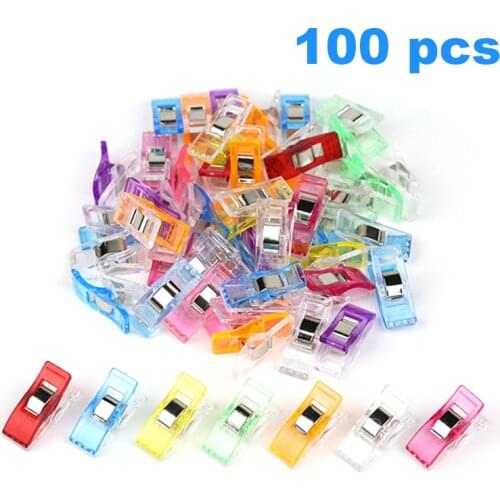 Nonvor DIY Job Foot Case Supplies Plastic Clip Hemming Quilt Binding Plastic Clips Clamps Pack Sewing Accessory