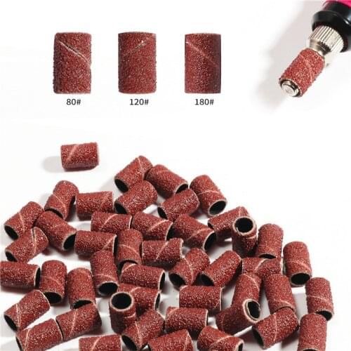 80# 120# 180# Electric Nail Machine Nail Drill Bits Nail Art Sanding Bands UV Gel Acrylic Polish Remover For Nail Accessory Tool