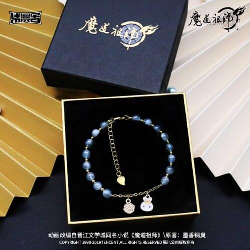 Anime Grandmaster of Demonic Cultivation MDZS Lan Wangji Bracelet Men Women Cartoon Bracelets Wristband Hand Chain Xmas Gifts