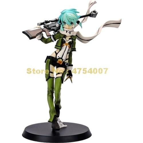 Anime sword art online 2 sinon superior quality sao 2 pvc action figure collection model doll 22cm Toy