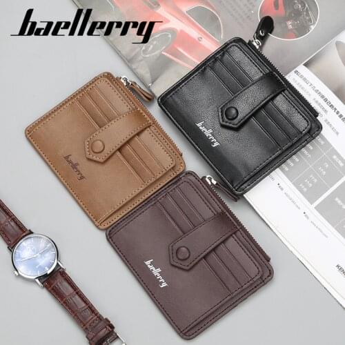 Baellerry Super Thin Men Wallet Purse High Quality Card Holder ID Credit Card Bag Small Purses Many Departments Card Wallets Men