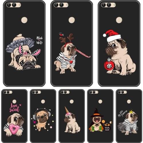 Case For Huawei P8 P9 P10 P20 Lite Pro Plus 2017 P Smart Pud Dog Christmas Bulldog Cover For Huawei P9 Lite Mini Phone Cases
