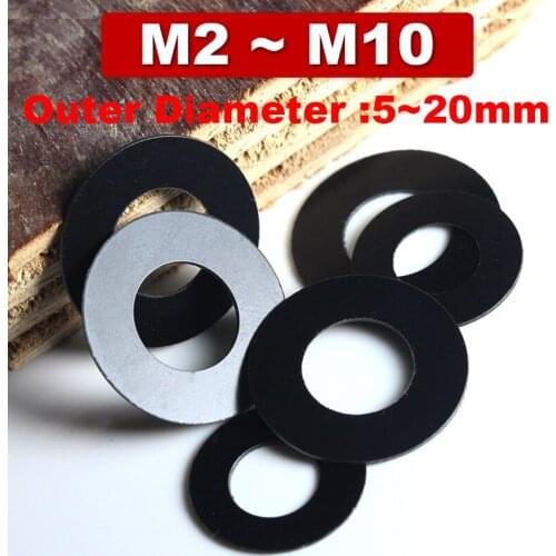 Black PVC Ultra Thin Flat Washer Plastic M2 m2.5 m3 m4 m5 m6 m8 m10 Circuit Board Insulation,Corrosion Resistance Acid Alkali