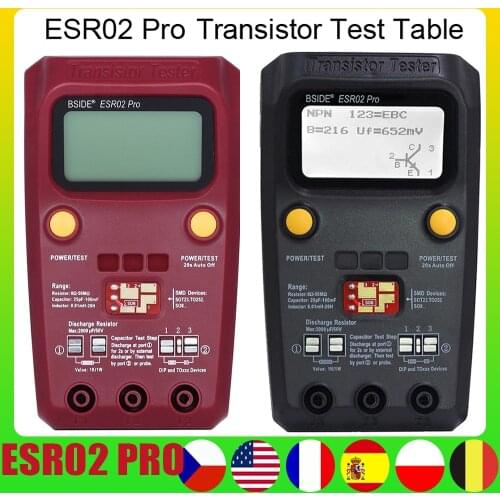 BSIDE ESR02PRO Digital Transistor Tester Capacitance Inductance Resistance LCR Meter Multimeter SMD Components ESR Measurement