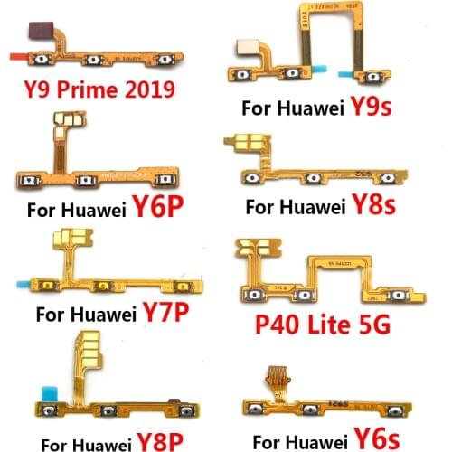 Volume Button Power Switch On Off Button Flex Cable Replacement Parts For Huawei Y9S Y6P Y8S Y8P Y7P Y6S P40 Lite 5G P40 Lite E