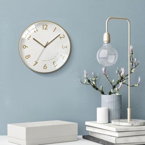 Creative Simple Wall Clock Nordic Luxury Room Digital Metal Modern Silent Living Room Wall Clock Reloj Pared Home Decor DL60WC