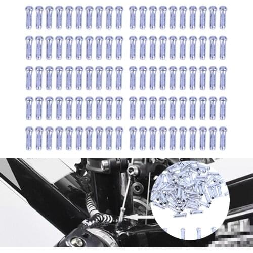 200pcs MTB Bike Bicycle Accessories Aluminium Bicycle Shift Brake Cable Cap MTB Road Bike Wire Tube End Tip Crimps