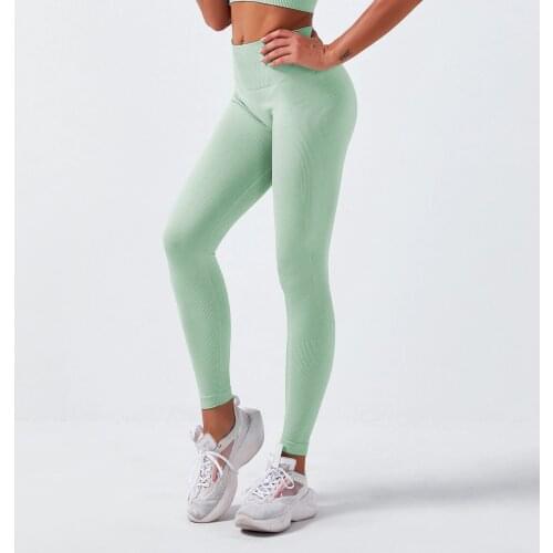 LANTECH Women Gym Yoga Compression Seamless Pants Sports Clothing Stretchy High Waist Squat Fitness Leggings Activewear Pants